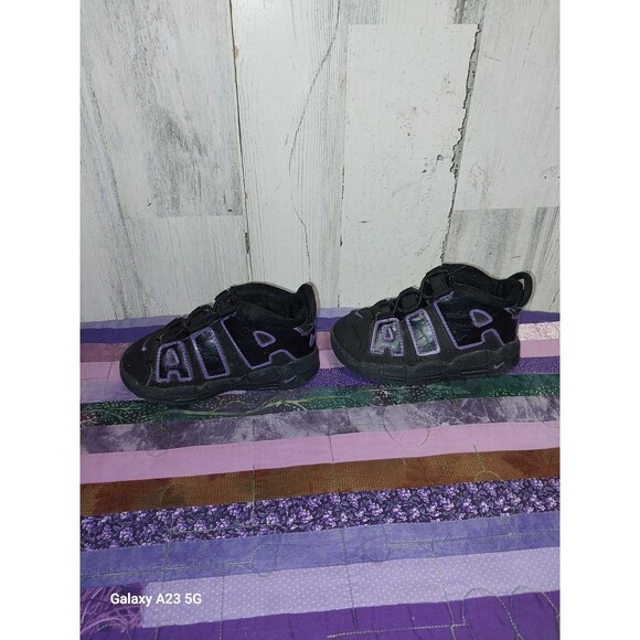 Youth Boys Size 7C Nike Air More Uptempo 96  Action Grape DX5956 001 - Picture 3 of 9